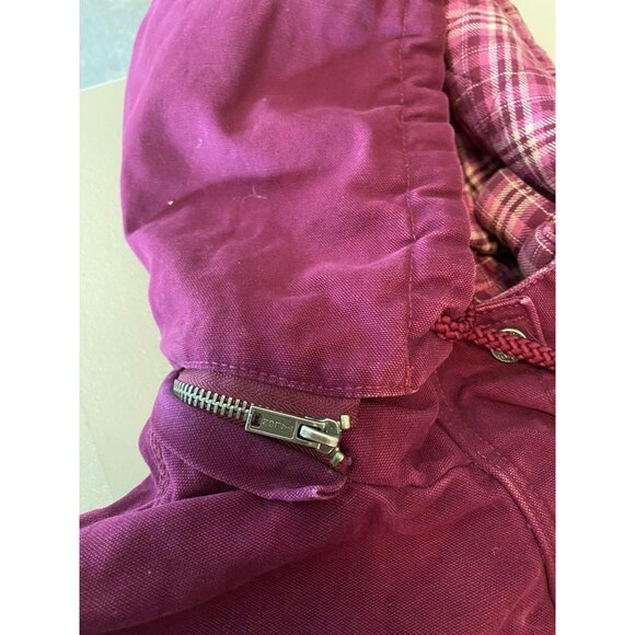 Berne Ladies Maroon Jacket Plaid Lining Snap Closures XL - Picture 13 of 16